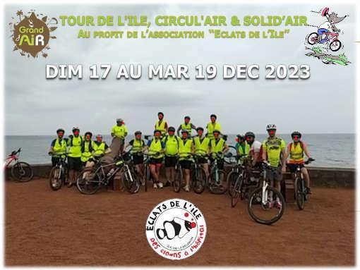 VOYAGE CIRCUL’AIR ET SOLID’AIR, Tour de l’Île en vélo, au profit de l’association Eclats de l’Île